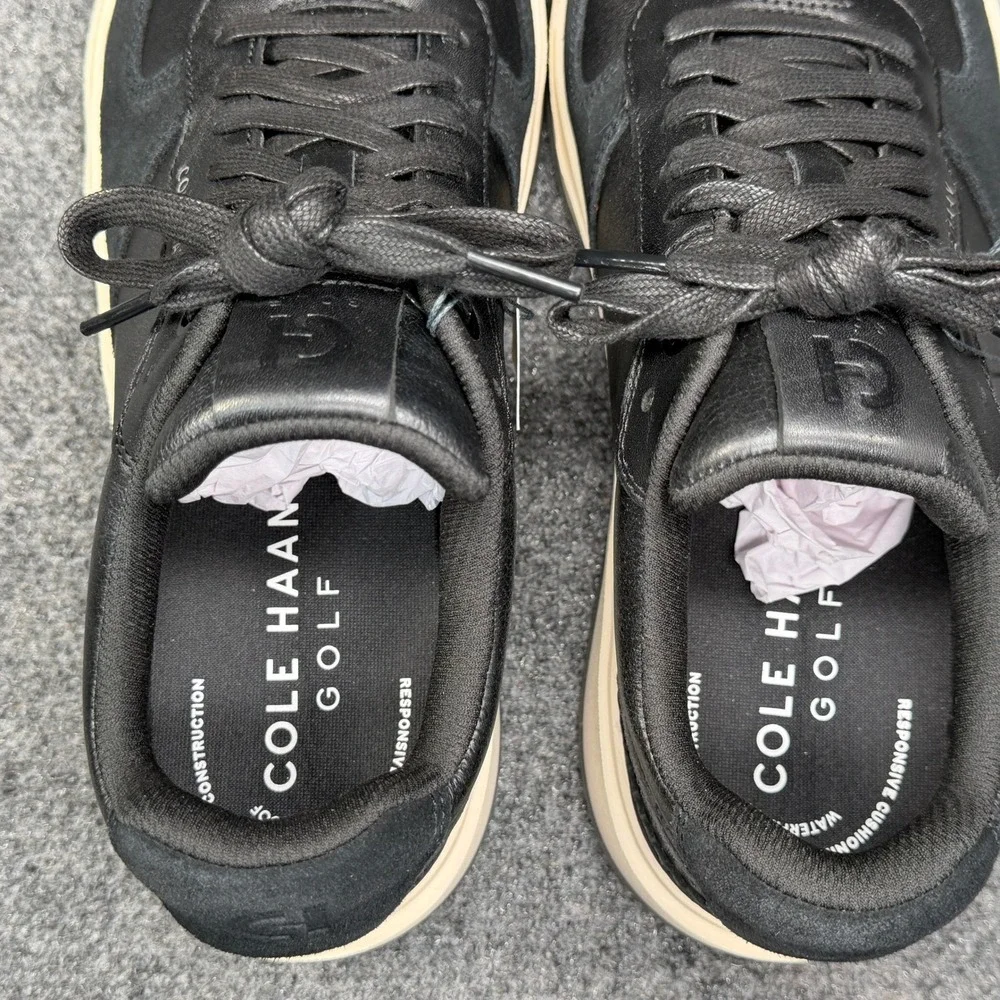 Cole Haan GrandPrø Crossover Waterproof Golf Shoe Mens 10 Black Leather Athletic